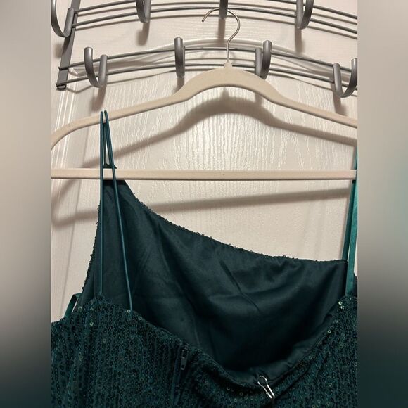 Crystal Sky emerald green sequin Mini Dress Cocktail Party Sexy Elegant L NWT - Picture 7 of 16